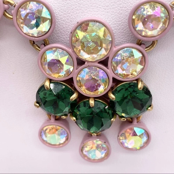 J. Crew AB Brulee & Emerald Green Crystal Necklace - Picture 4 of 8
